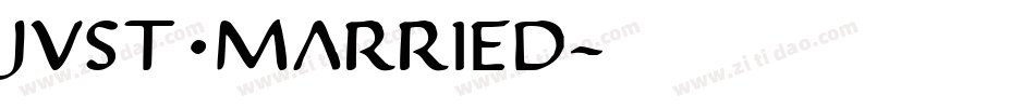 Just Married字体转换